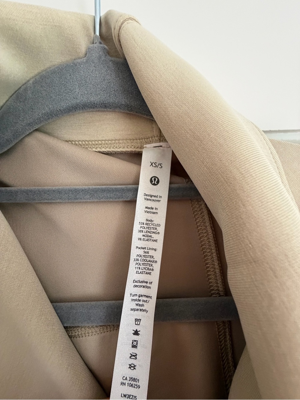 Lululemon softstreme Cream /khaki Belted Wrap Trench Coat XS/S NWT - Picture 6 of 9